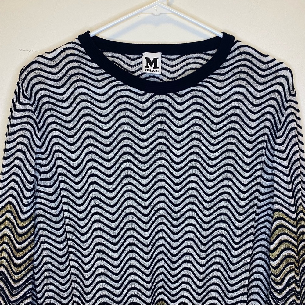 Missoni Zigzag Pattern Fine Knit Lightweight Swea… - image 2